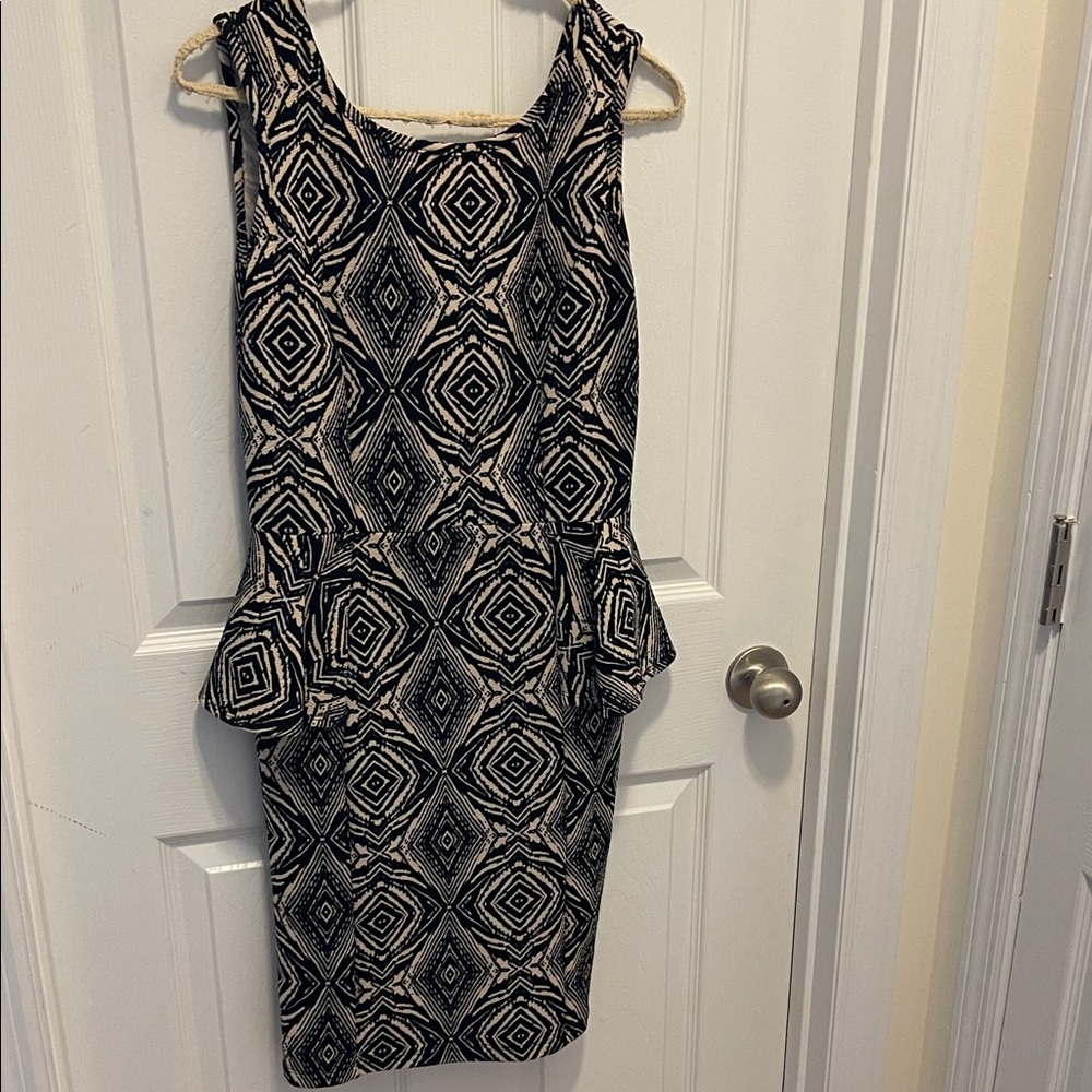 Windsor Black and White Geometric Mini Dress